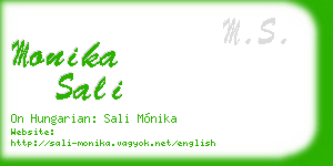 monika sali business card
